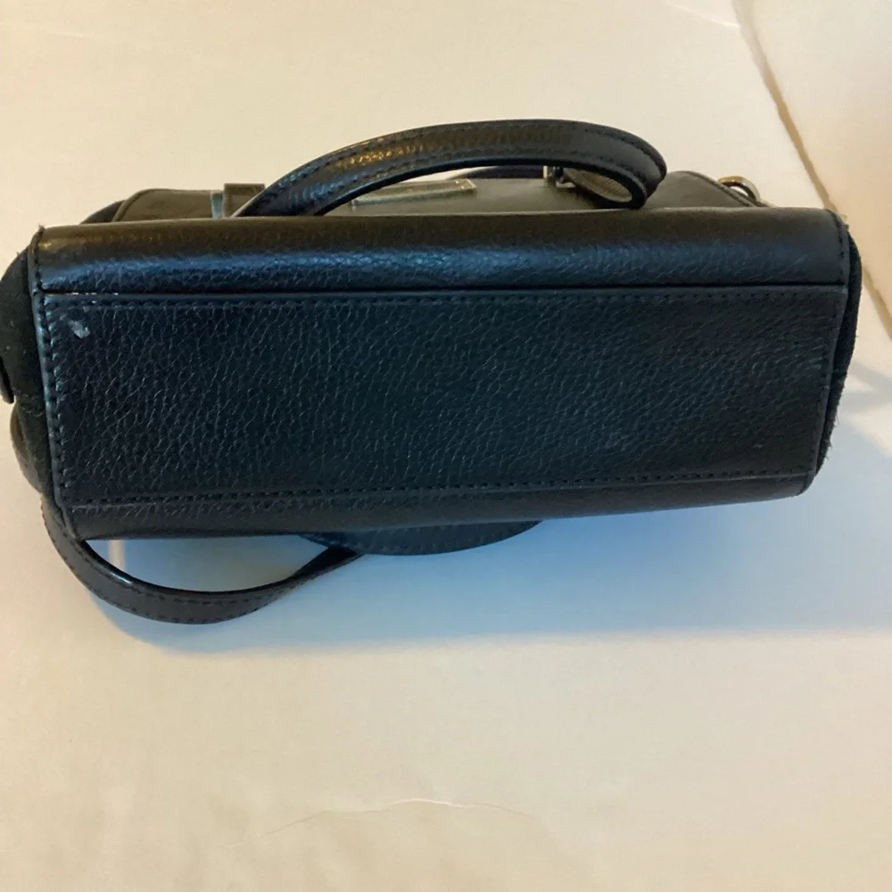 Kate Spade Kay Street Small Felix Satchel Black Pebbled Leather Suede Trim Bag - Picture 8 of 15
